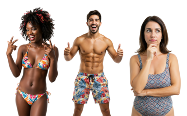 Cheerful Group of Adults Enjoying Summer Time