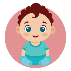 Vector illustration of baby, little child