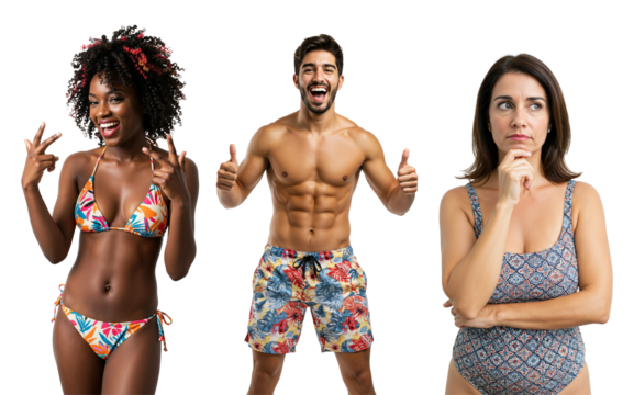 Cheerful Group of Adults Enjoying Summer Time