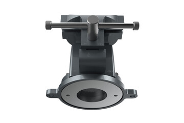 GREY GRAY CLOSED POSITION MULTIPURPOSE PIPE BENCH VISE TABLE PINCERS, Bench-Mounted GRAY Vise for Securely Holding Materials for Various Tasks, Robust Metal Vise Jaws on a PNG Transparent