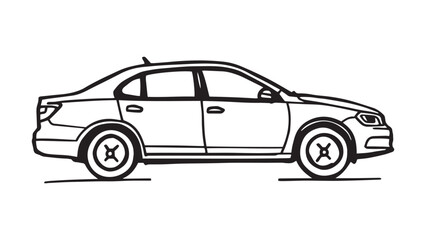 Sedan line art