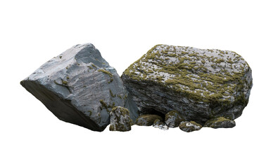 Smooth Round River Rock on Transparent Background, Natural Pebble for Graphic Design, Clean Cutou