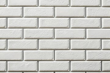 Naklejka premium White Brick Texture Clean Grid Soft Grout.