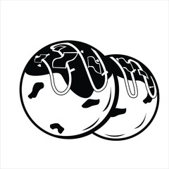 Takoyaki Japanese Food Silhouette Icon 