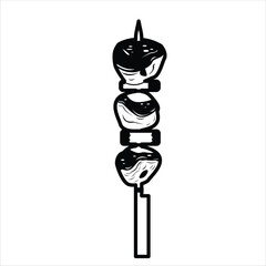Yakitori Japanese Food Silhouette Icon 