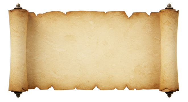 Ancient scroll with weathered parchment texture
