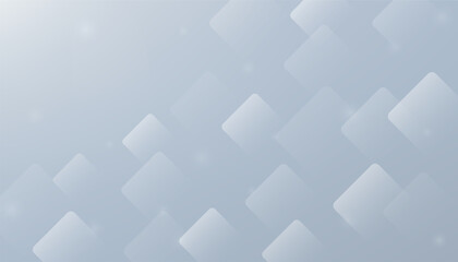 Obraz premium Abstract futuristic white background with square shapes, soft line and shiny light. Vector illustration