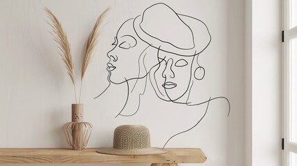 Abstract Line Art Portraits