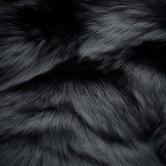 Elegant black fur background with soft, luxurious texture and deep tone. Perfect for fashion, luxury design, branding, fabric textures, and high-end visual presentations.

