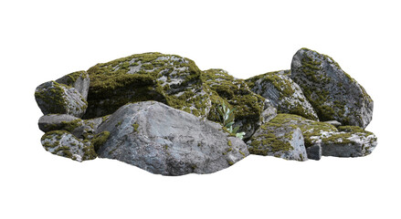 Boulder on Transparent Background, Smooth Polished Rock for Scientific and Nature Themes