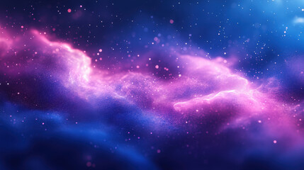 Fototapeta premium Galaxy-inspired blur with dreamy purple and blue hues creating a soft and cosmic abstract background
