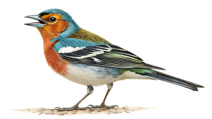  plucky bird isolated on white background PNG. AI GENERATED