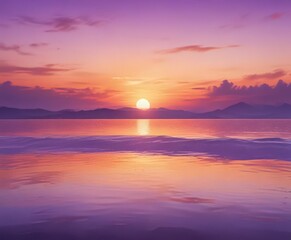 Blurred watercolor sunset, rich orange and purple tones overlap ,  wallpaper,  art
