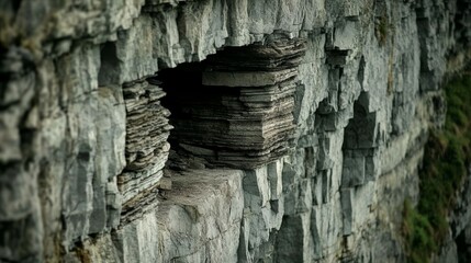 Rock layers: cliff face geology and earth's history 