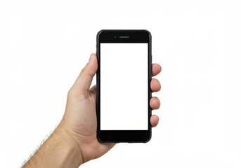 Photo Hand Holding Blank Screen Smartphone