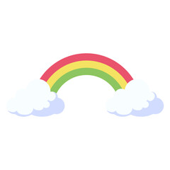 rainbow with clouds