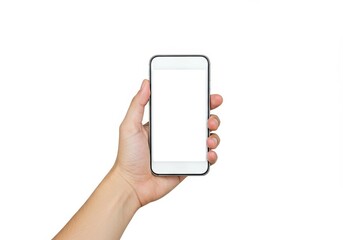 Photo Hand Holding Smartphone With Blank Screen