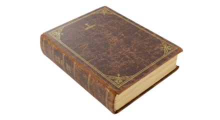 Old tome with detailed embellishments resting quietly
