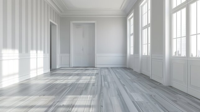 Empty Elegant Room, Sunlight Streaming