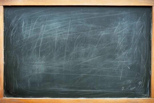 Used chalkboard with numerous marks