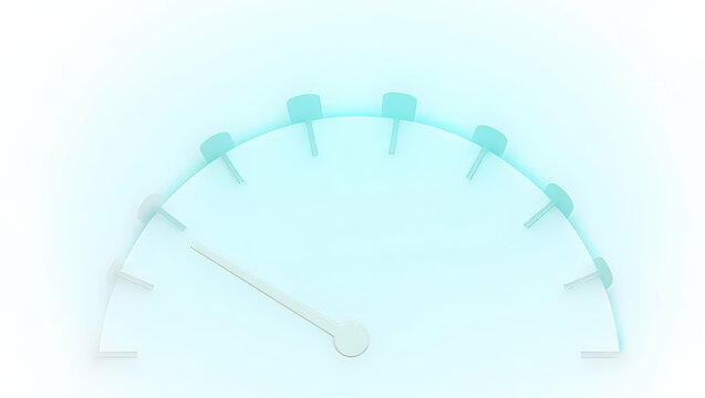 Delicate Speedometer Graphic Illustrating Performance and Efficiency in a Modern Minimalist Design with a Bright and Clean Aesthetic