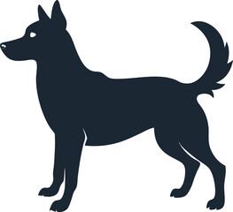 Silhouette of a Dog in Profile
