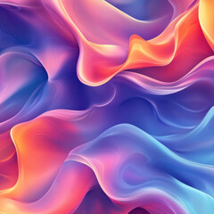 Obraz premium Abstract waves of serenity flowing through a tranquil dreamscape vibrant on transparent background