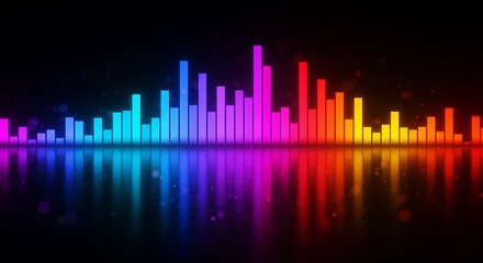 Obraz premium Seamless Loop Music Equalizer Background in Vibrant Colors