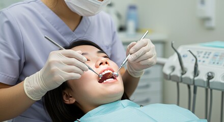 Photo of Dental Checkup: Woman Receiving Teeth Cleaning