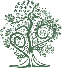 Elegant creative tree design of color