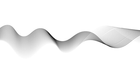 Background texture and pattern Image, Modern grey wave on white background. on checkerboard transparent background.banner design adobe illustration.