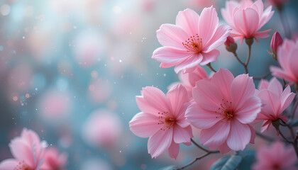 pink and white flowers