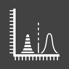 Bell Shaped Graph icon vector image. Suitable for mobile apps, web apps and print media.