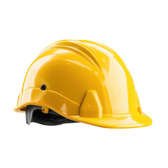 Fototapeta premium Safety helmet for construction workers on site isolated on transparent or white background. A high resolution PNG image of Safety helmet for construction workers on site.
