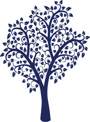 Fototapeta premium Elegant creative tree design of color