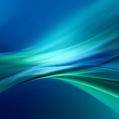 Obraz premium Blue green abstract background with a futuristic look and soft flowing lines.