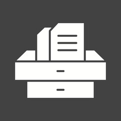 Files in Drawer icon vector image. Suitable for mobile apps, web apps and print media.