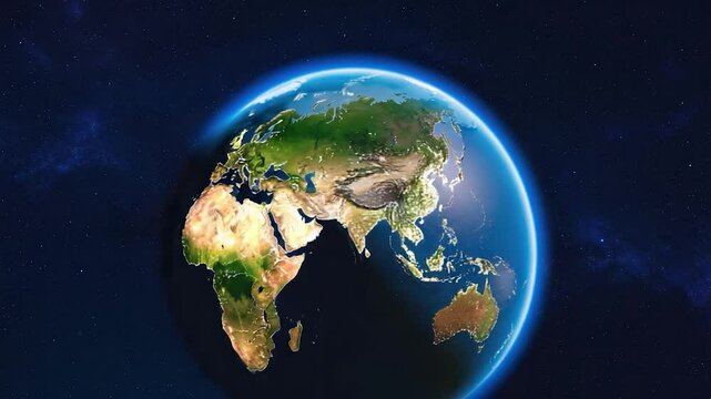 Earth globe asia pacific detailed image