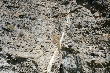 Closeup of rock texture inside Whatipu Caves, New Zealand