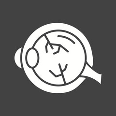 Inside View of Eye icon vector image. Suitable for mobile apps, web apps and print media.