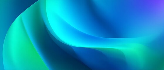 Blue green abstract background with smooth gradients and bold colors.