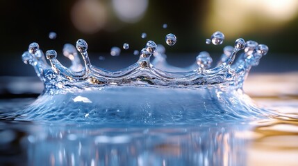 Water splash closeup