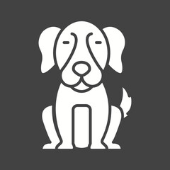 Pet Dog icon vector image. Suitable for mobile apps, web apps and print media.
