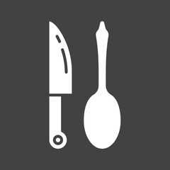 Spoon and Knife icon vector image. Suitable for mobile apps, web apps and print media.