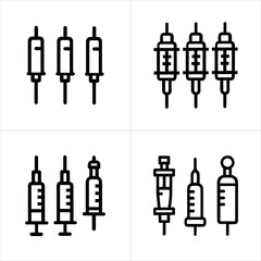 Obraz premium Syringe Icons icon set