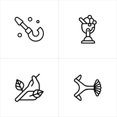 Simple Line Art icon set
