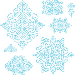 Beautiful flower art and mandala vector design