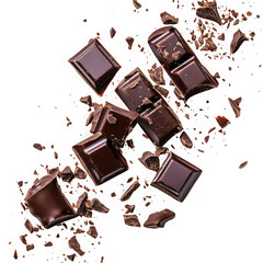 chocolate splash on white background  