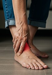 Photo of Senior Woman With Ankle Pain