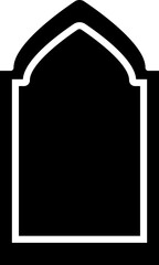 Arabic arch frames icon in flat. Isolated on transparent background